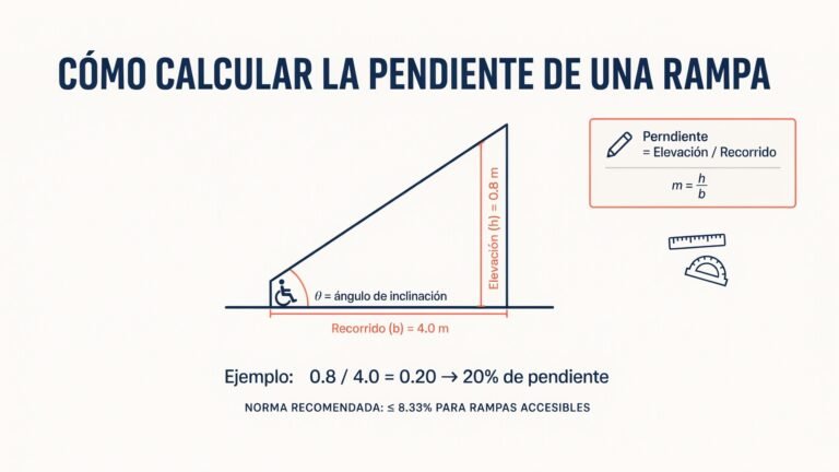 calcular pendiente de una rampa